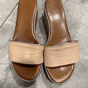 Tsakiris Mallas Wedge Leather Sandals